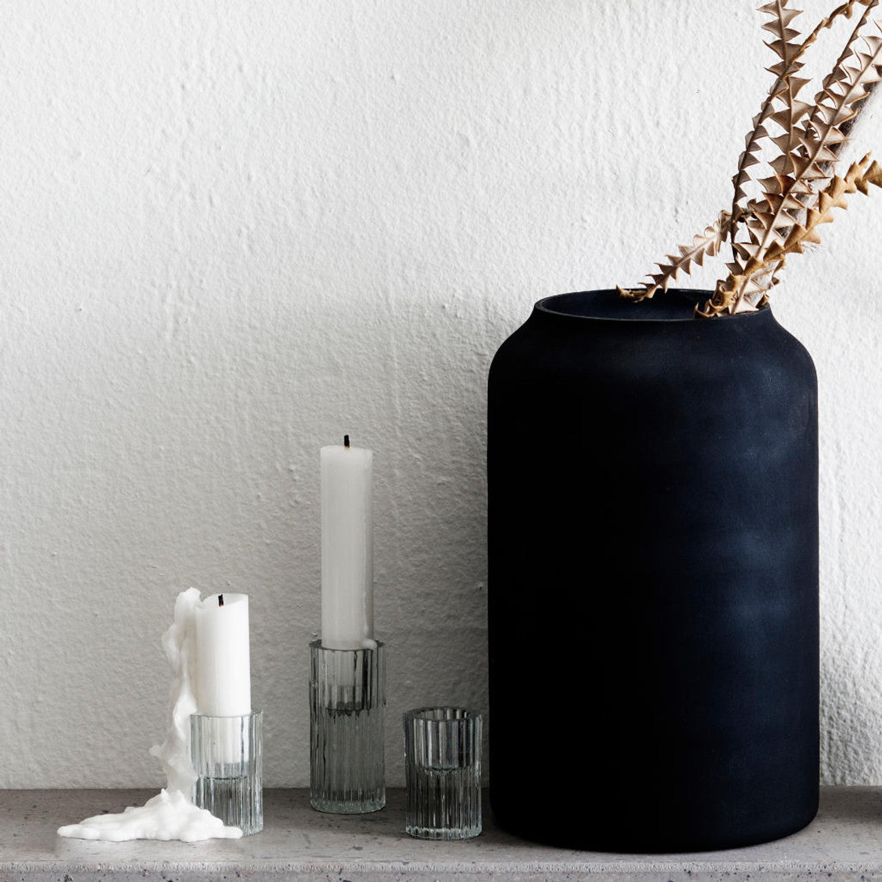 Ribb Candle Holder Set of 2 / Colours